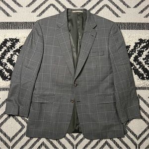 Men’s Burberry London Made in USA Union Made Wool Suit Jacket Size 44R